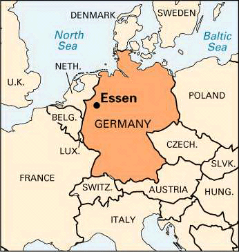 essen allemagne carte